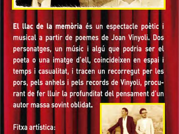 El llac de la memòria (Petits Concerts a l'Orfeó 2016)