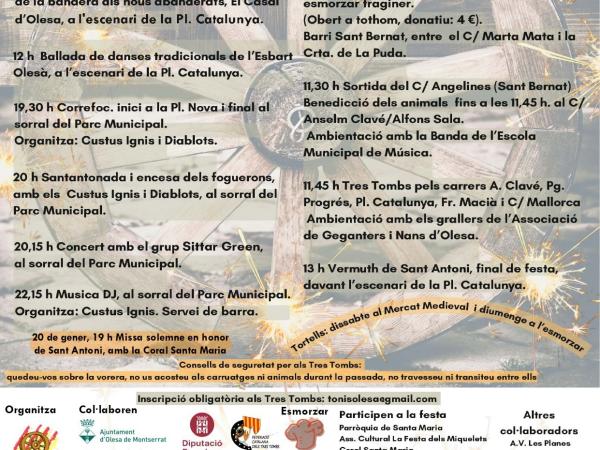 Festa de Sant Antoni Abat a Olesa de Montserrat