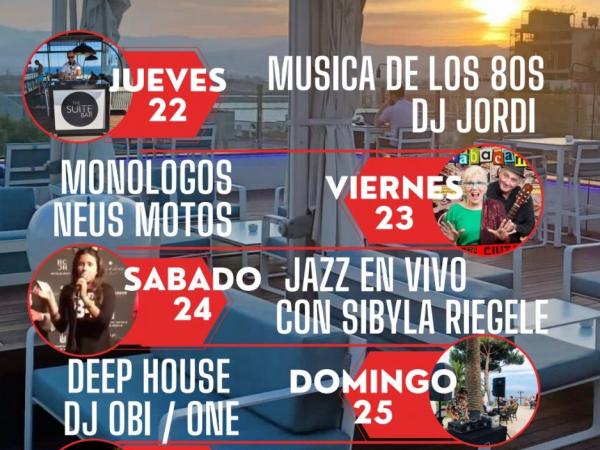 Festa Major del Prat la terrassa de l´Hotel Sallés Ciutat Del prat