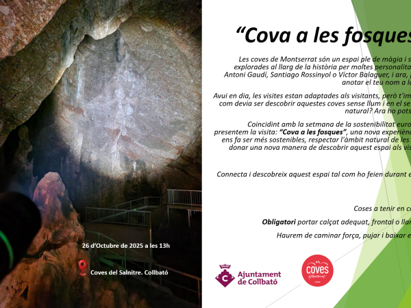 La cova a les fosques: experiència única a les Coves de Montserrat