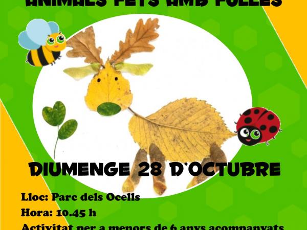 Activitat familiar animals fets amb fulles