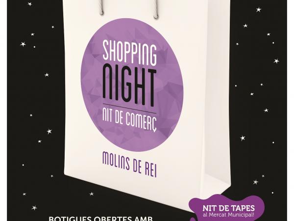 Cartell 5a Shopping Night Molins de Rei - 29 juny