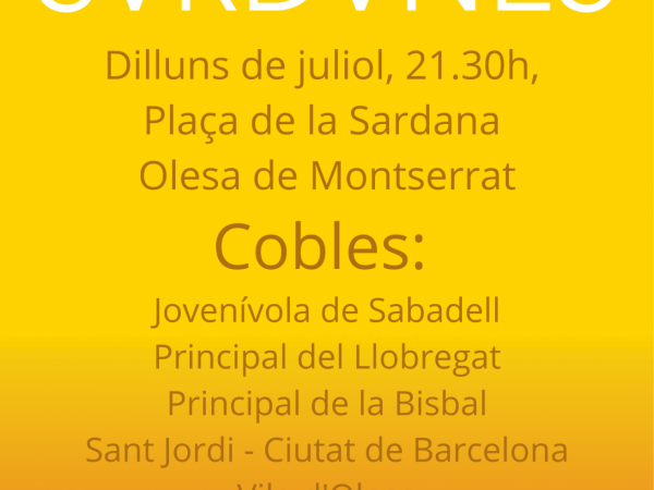 Ballades a la fresca els dilluns de Juliol.