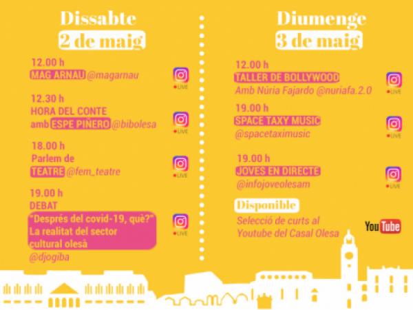 Cartell Olesa Cultura Confinada