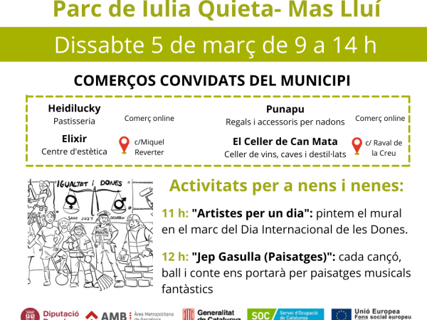 Mercat Ambulant de Mas Lluí amb activitat en el marc del 8M