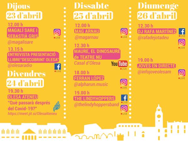 Cartell Olesa Cultura Confinada