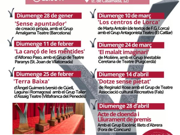 XXVI CONCURS DE TEATRE AMATEUR VILA D’ABRERA AMB L’OBRA 'DOTZE SENSE PIETAT’