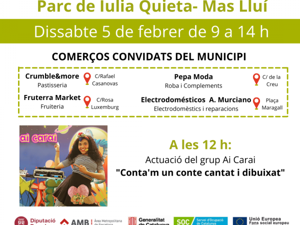 Mercat Ambulant de Mas Lluí amb actuació infantil