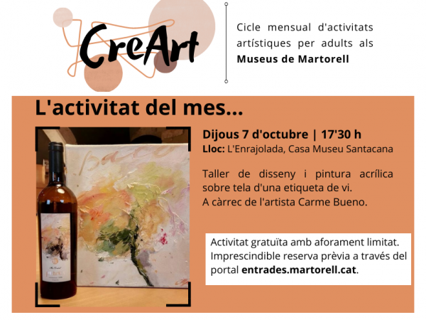 CreArt: Taller de disseny i pintura d'una etiqueta de vi