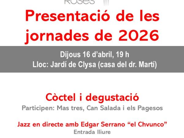Presentació de les jornades de 2026 de la Cuina de les roses