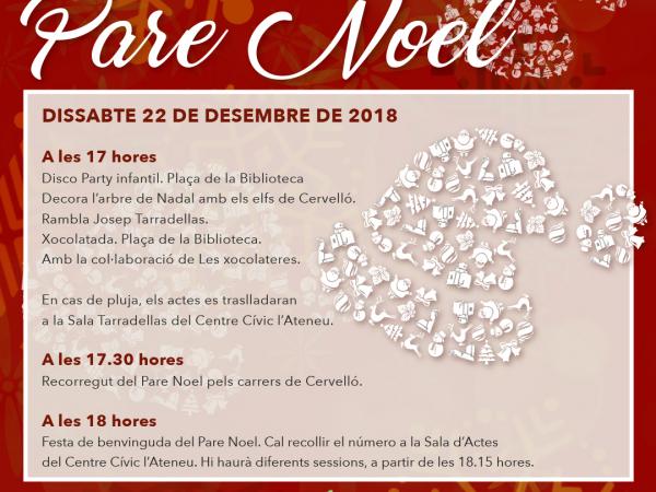 Cartell benvinguda al Pare Noel