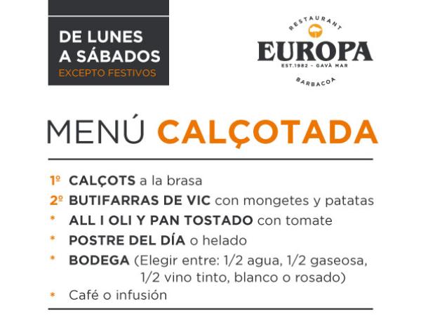 Menú Calçotada