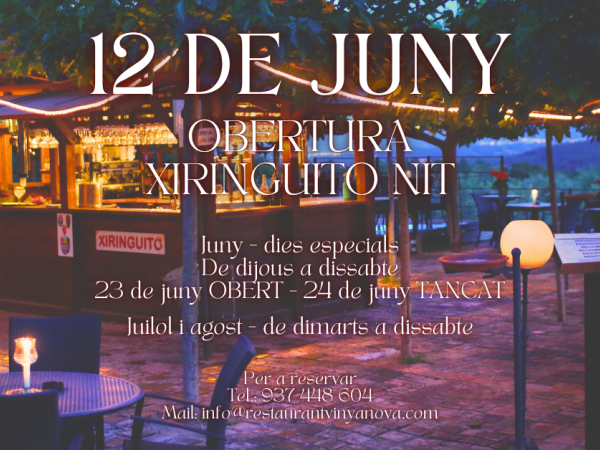Obertura Xiringuito Nit