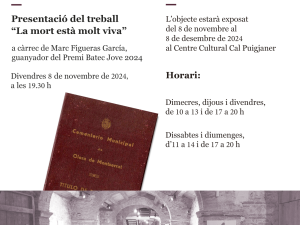 L'Objecte del mes: "Tots Sants: el culte a la mort"