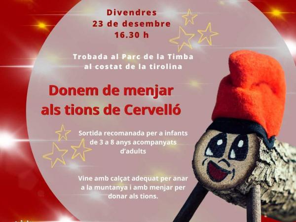 Donem de menjar als tions de Cervelló
