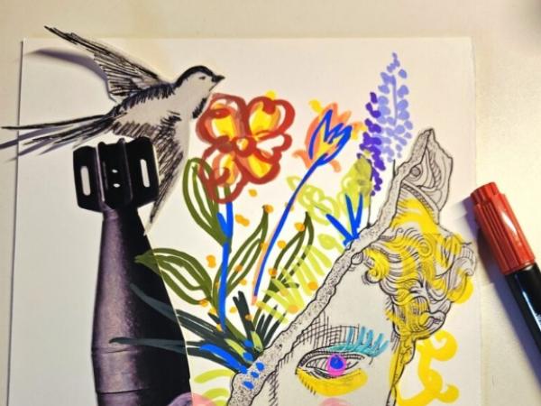Taller de collage amb flors- LA NIT DELS MUSEUS