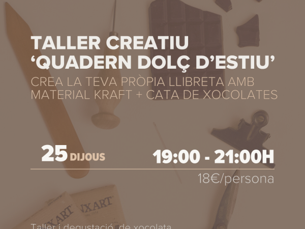Taller creatiu d'enquadernació i cata de xocolates