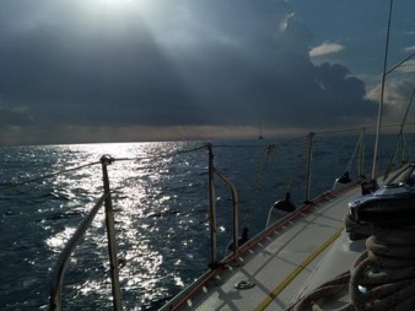 Full-day sailboat ride along the coast of Barcelona