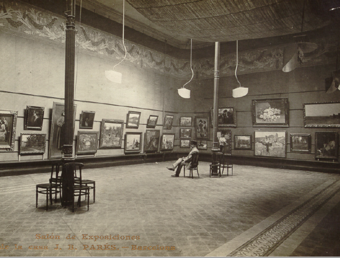 Imatge històrica de la Sala Parés