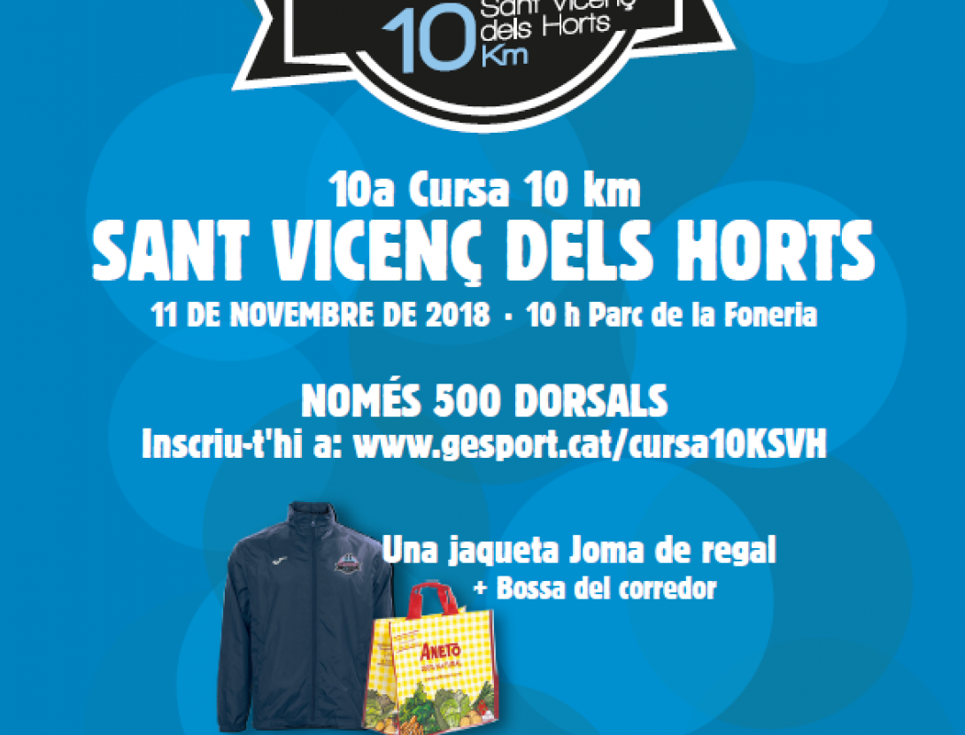 Cartell 10a edició de la Cursa de 10 km de Sant Vicenç dels Horts