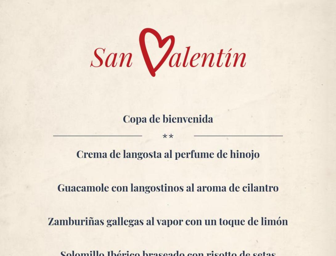 Menú Sant Valentí