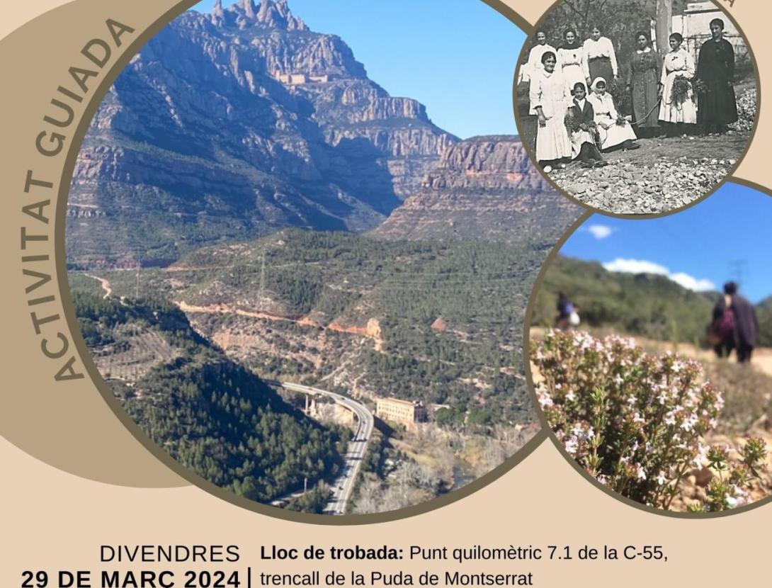 Divendres Sant a l'entorn de la Puda de Montserrat. Recuperació de la tradició olesana d'anar a buscar farigola