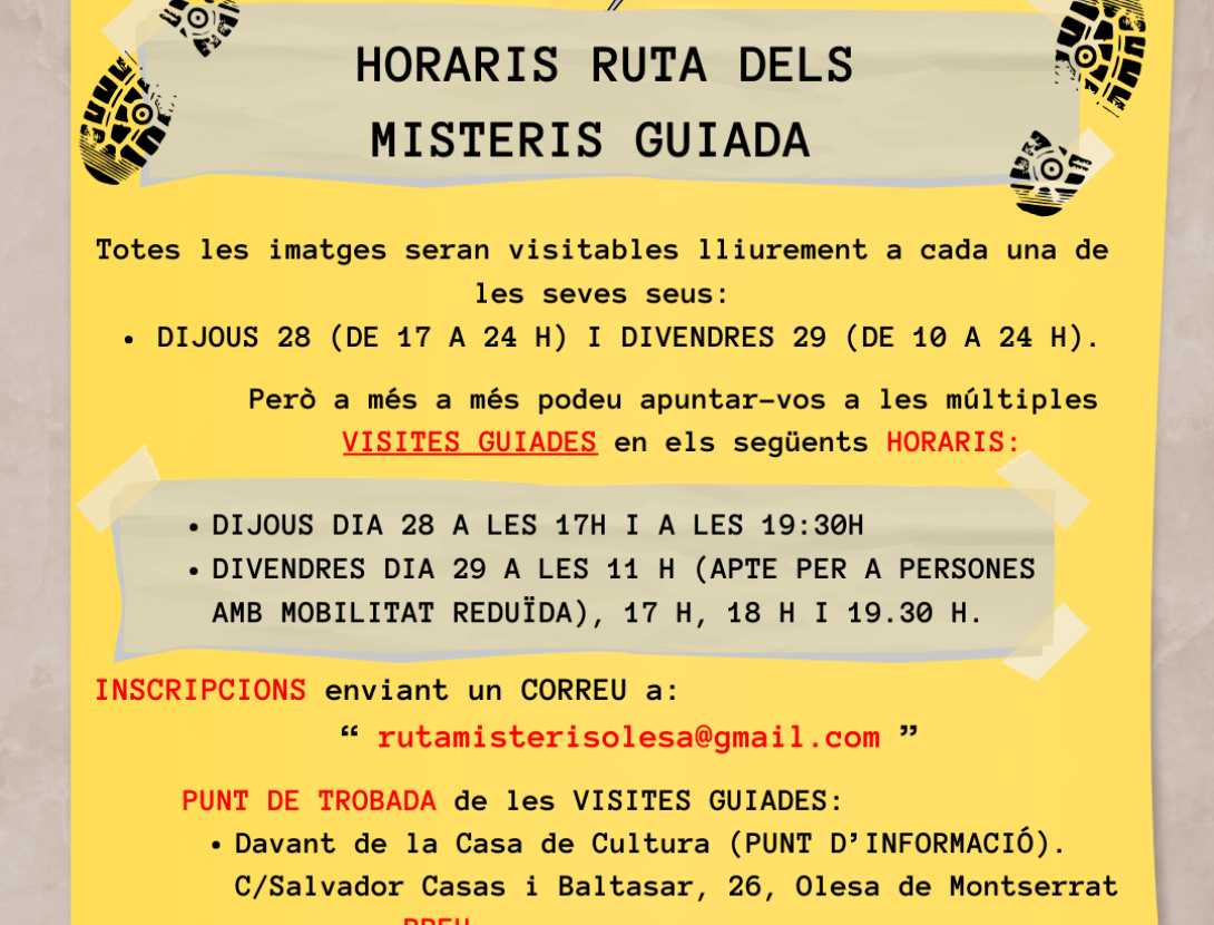 Ruta dels Misteris Olesa de Montserrat