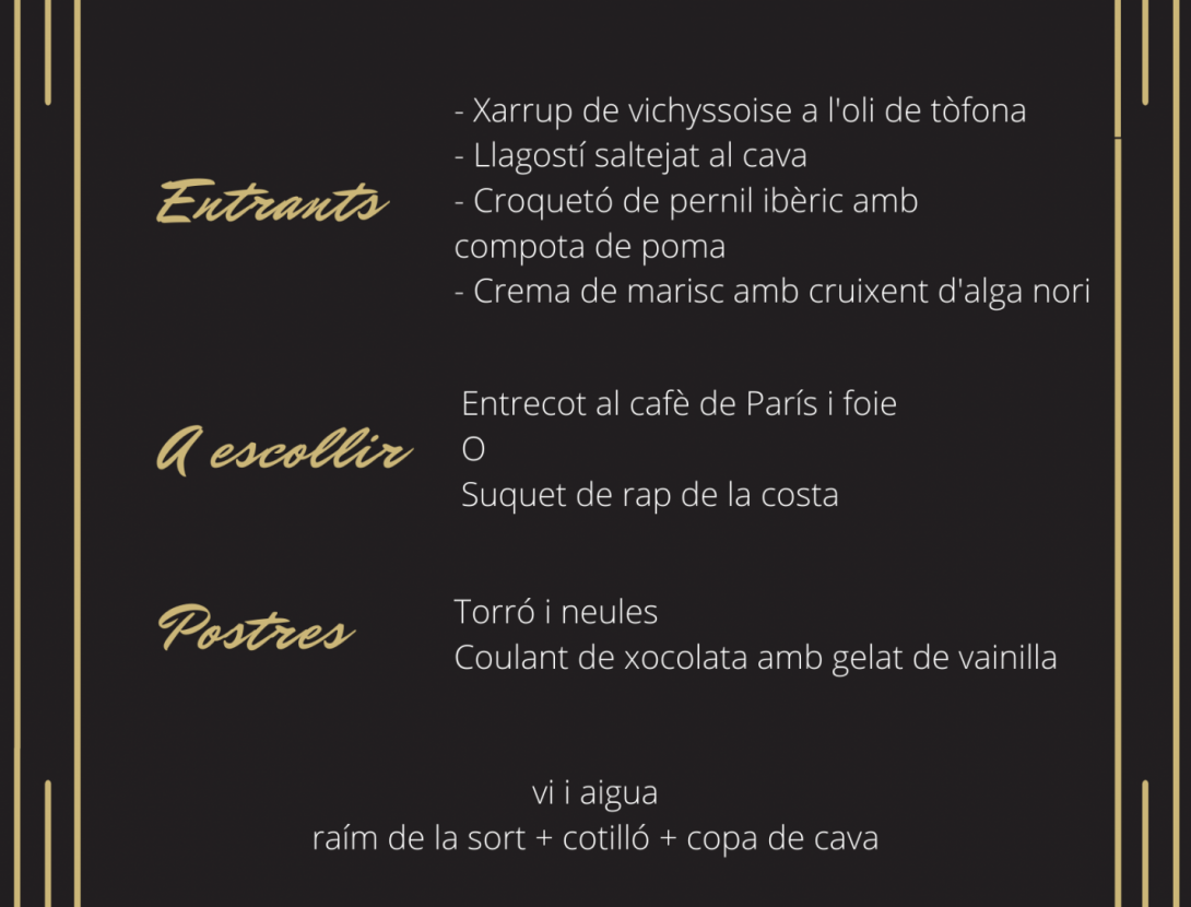 Menús de Nadal / Sant Esteve / Cap d'any