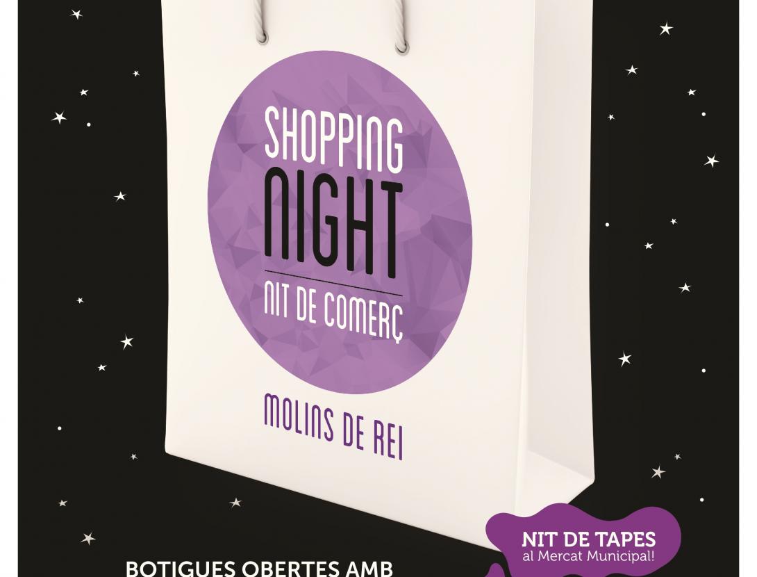 Cartell 5a Shopping Night Molins de Rei - 29 juny