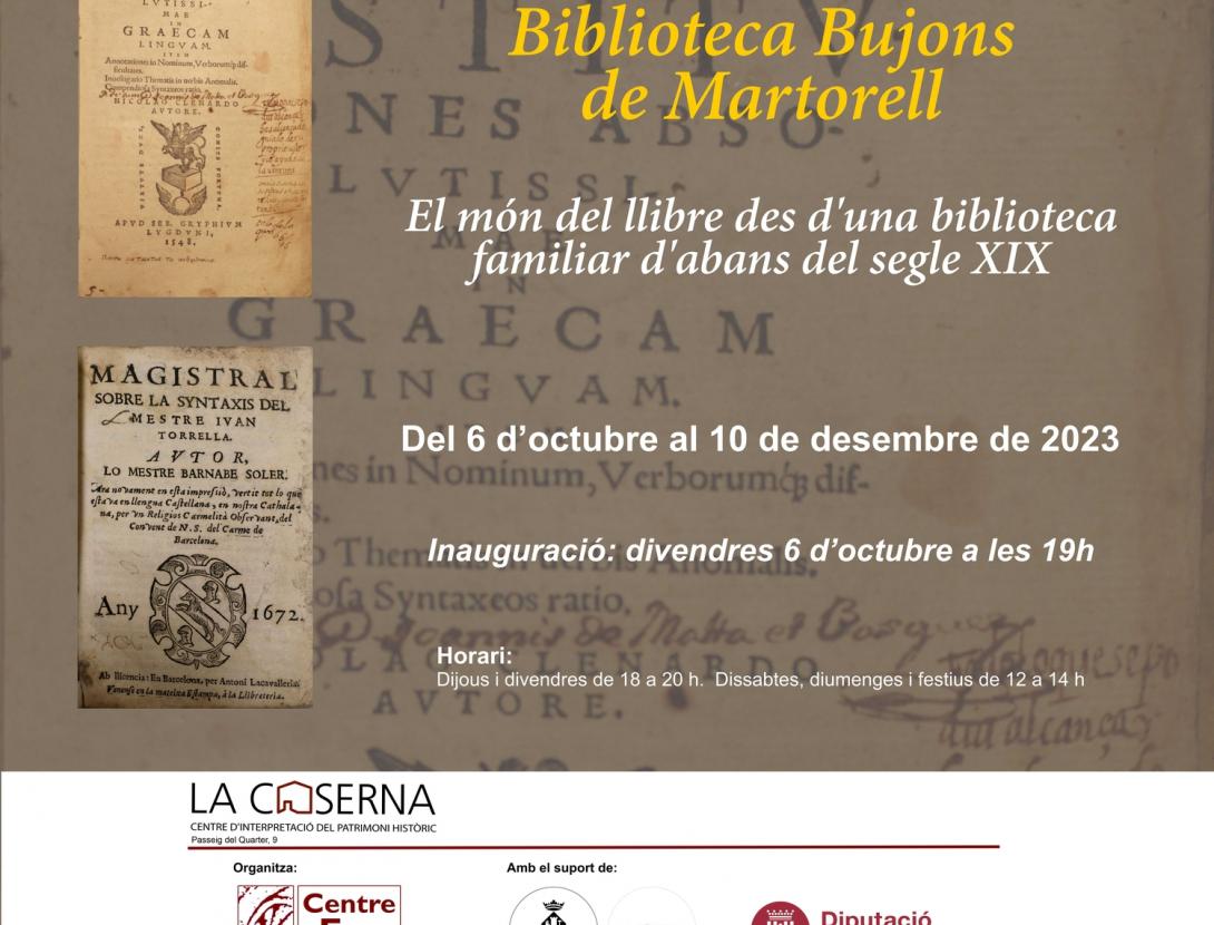 Inauguració de l'exposició "Història de llibres de la Biblioteca Bujons de Martorell"