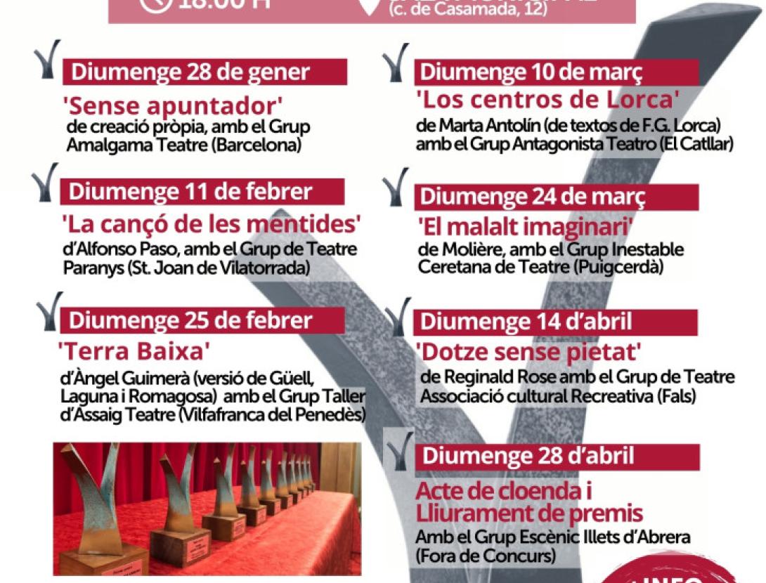 XXVI CONCURS DE TEATRE AMATEUR VILA D’ABRERA AMB L’OBRA 'DOTZE SENSE PIETAT’