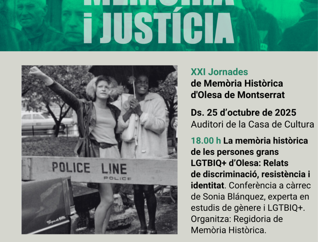 Conferència "La memòria històrica de les persones grans LGTBIQ+ d'Olesa"