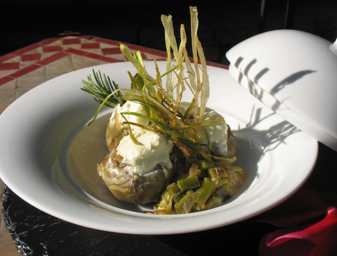 Carxofa del Prat i formatge.JPG