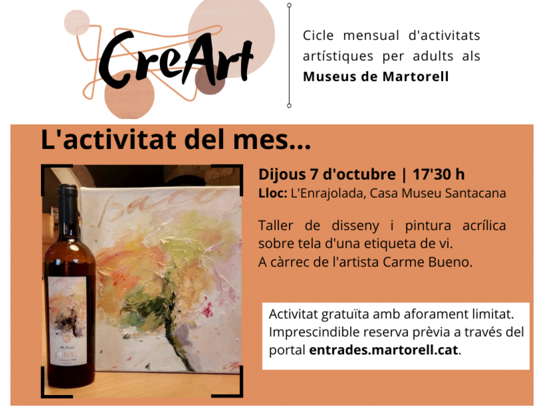 CreArt: Taller de disseny i pintura d'una etiqueta de vi