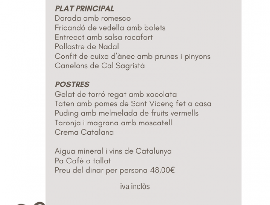 Dinars de festes a Cal Sagristà