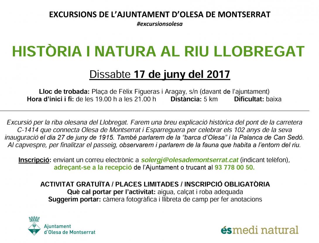 Història i natura al riu Llobregat