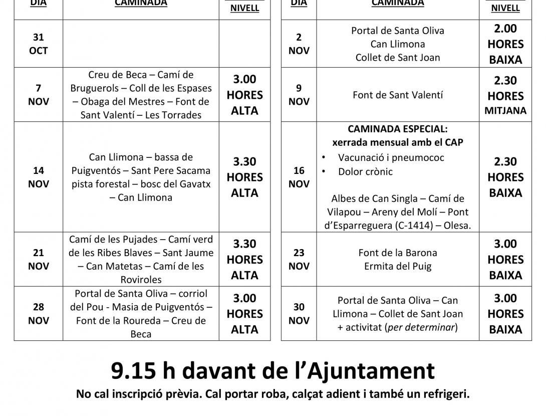 Fem salut, Olesa! Novembre 2017