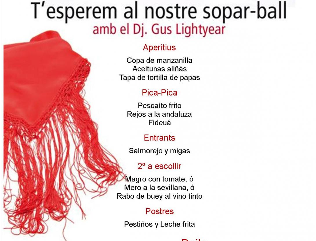 Sopar-ball Fira d'abril a l'Hotel Can Fisa - 08-04-2016