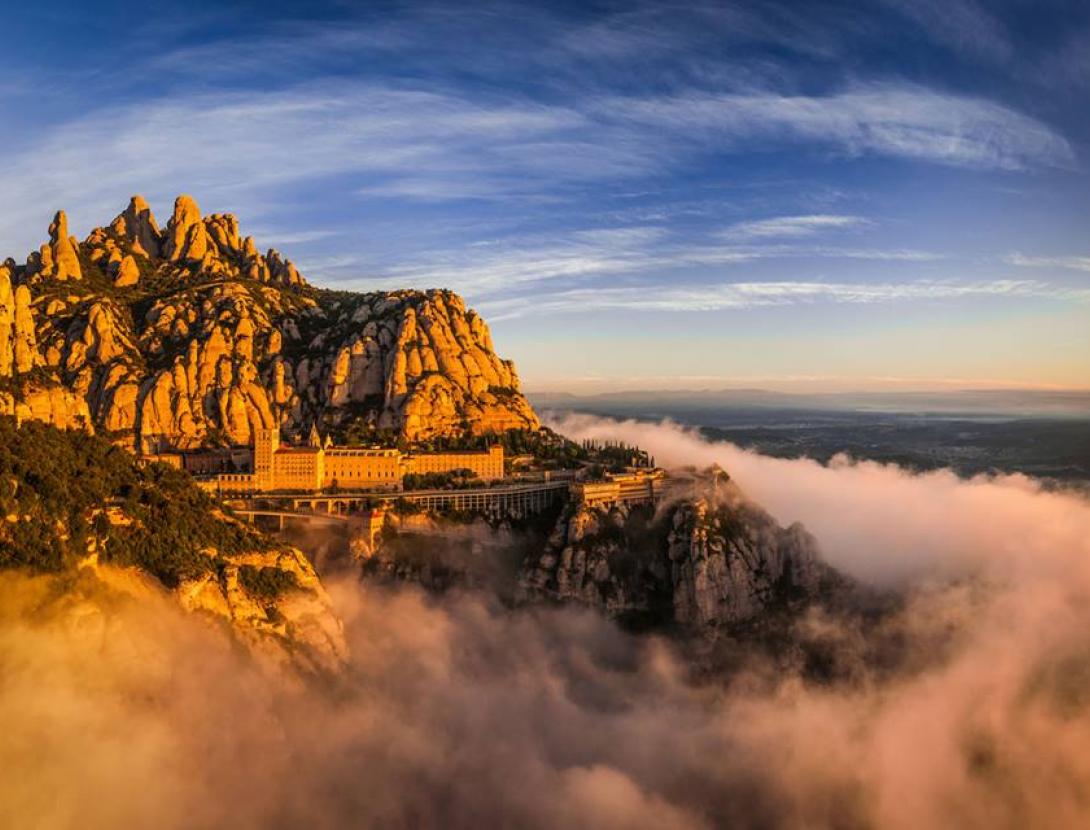 Posta de sol a Montserrat. Foto: UEC Olesa de Montserrat.