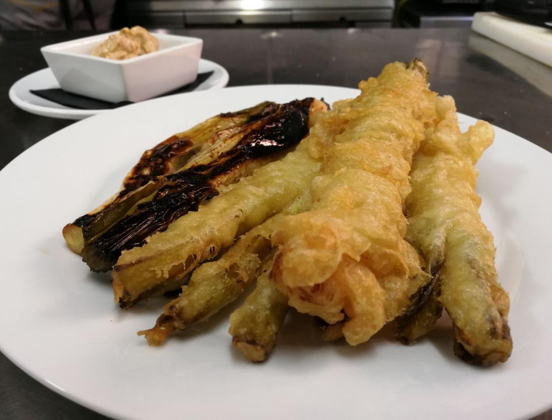 Calçots en dues coccions