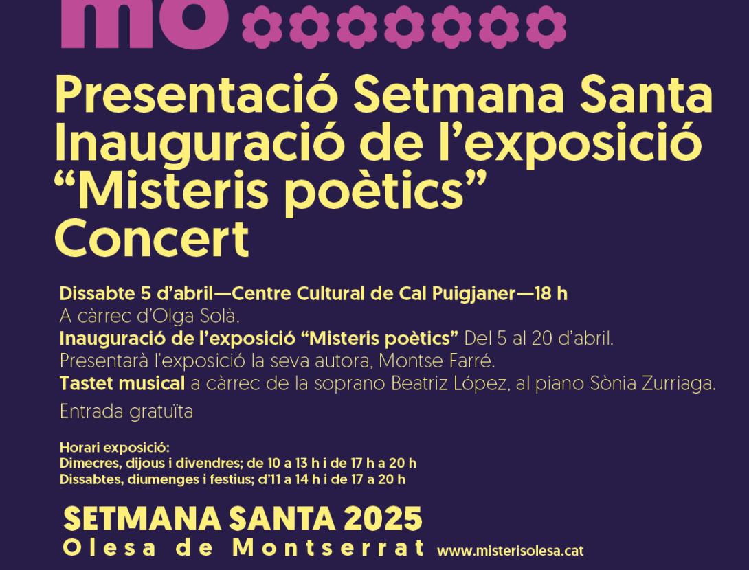 Presentació actes de Setmana Santa