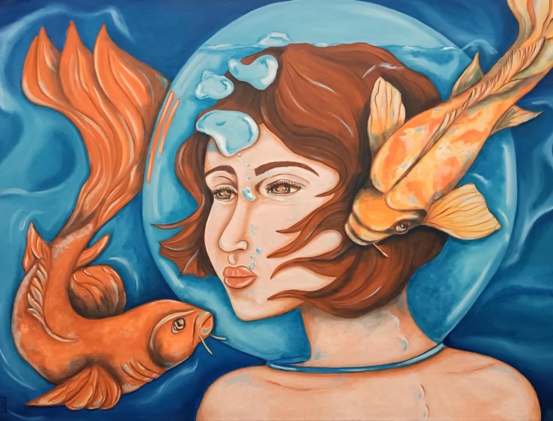 Inauguració de l'exposició pictòrica "Les dones que habiten en mi", d'Arantxa Pardo.