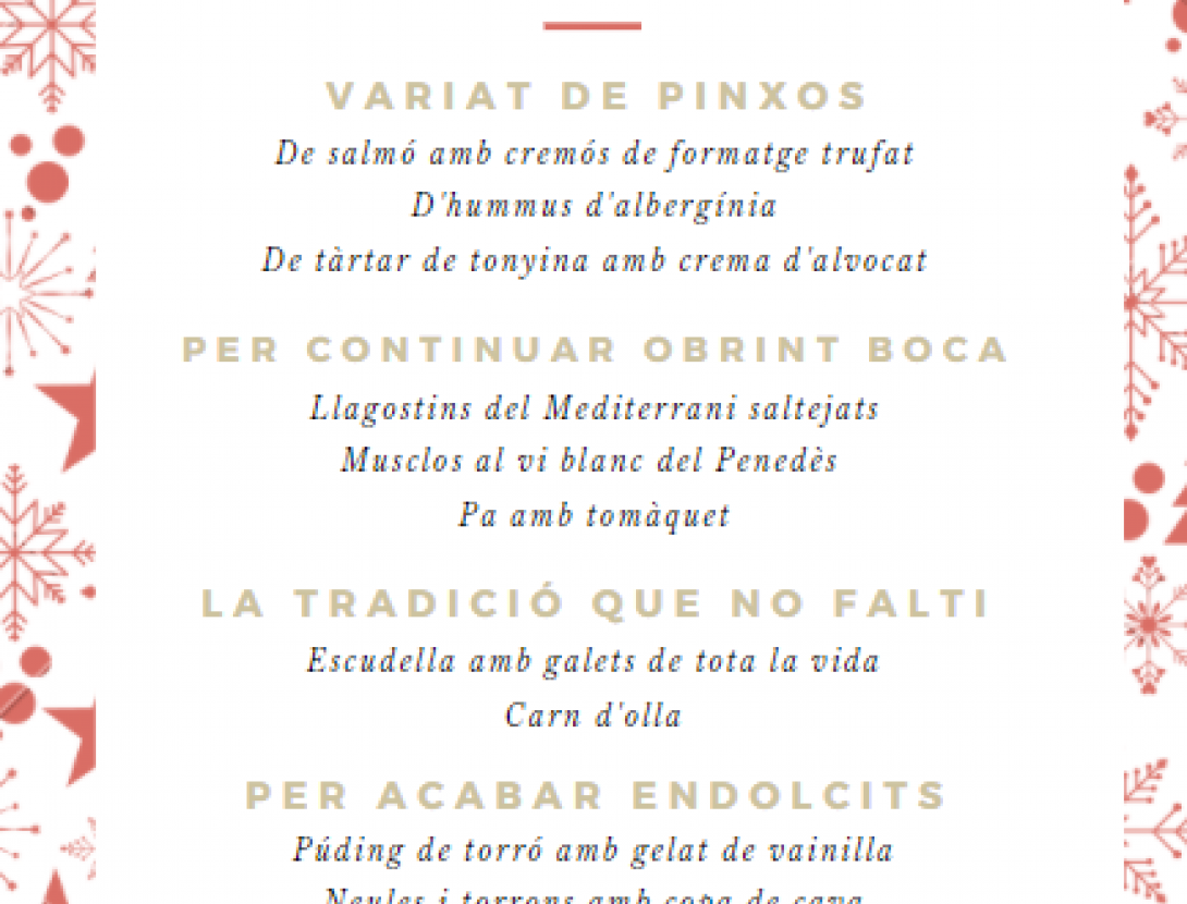 Menús de Nadal / Sant Esteve / Cap d'any