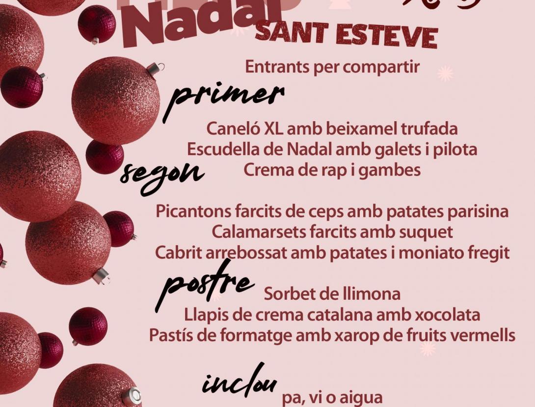 Menú Nadal i Sant Esteve