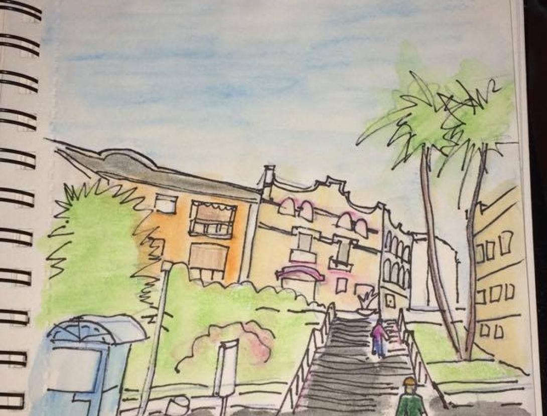 Dibuixem Molins de Rei: tècniques d'Urban Sketching