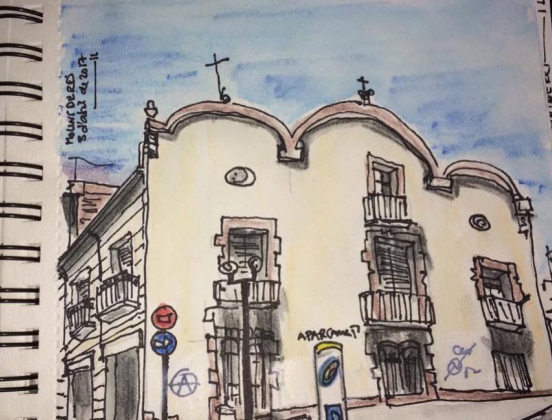 Dibuixem Molins de Rei: tècniques d'Urban Sketching