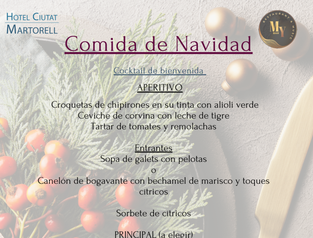 Menú Nit de Nadal, Nadal i Sant Esteban