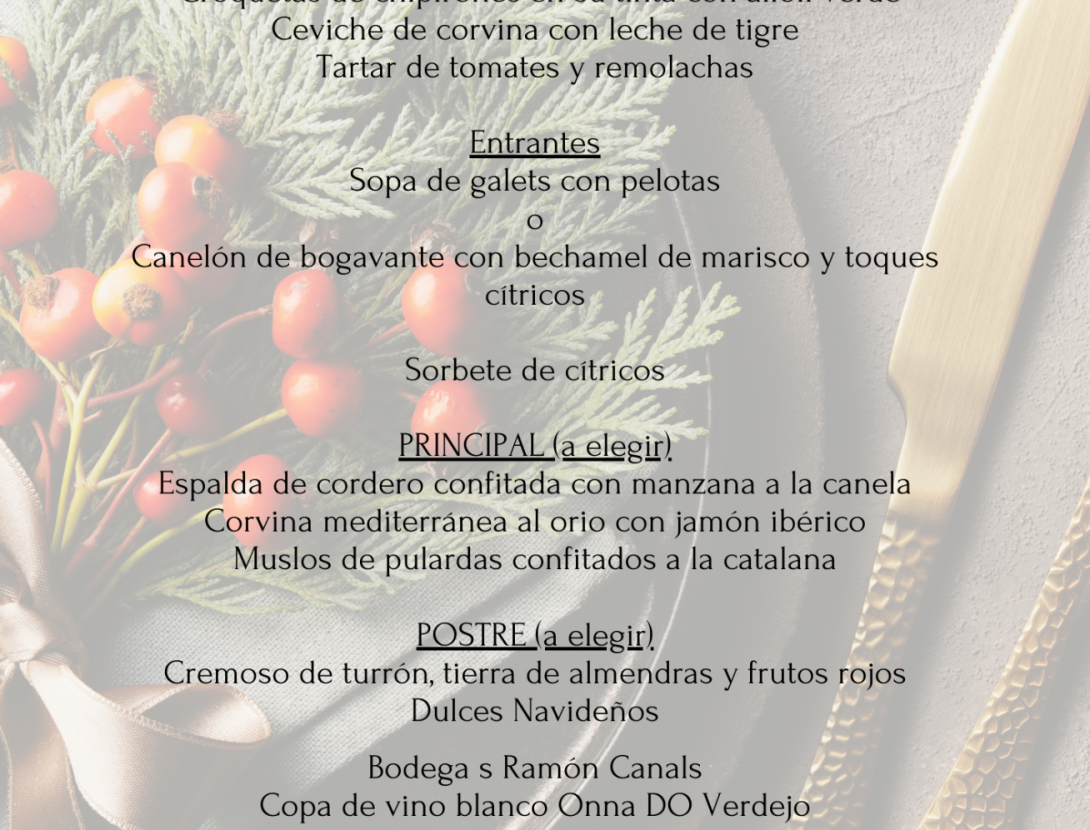 Menú Nit de Nadal, Nadal i Sant Esteban
