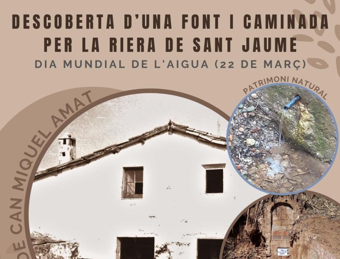 Sortida "Descoberta d'una font i caminada per la riera de Sant Jaume"