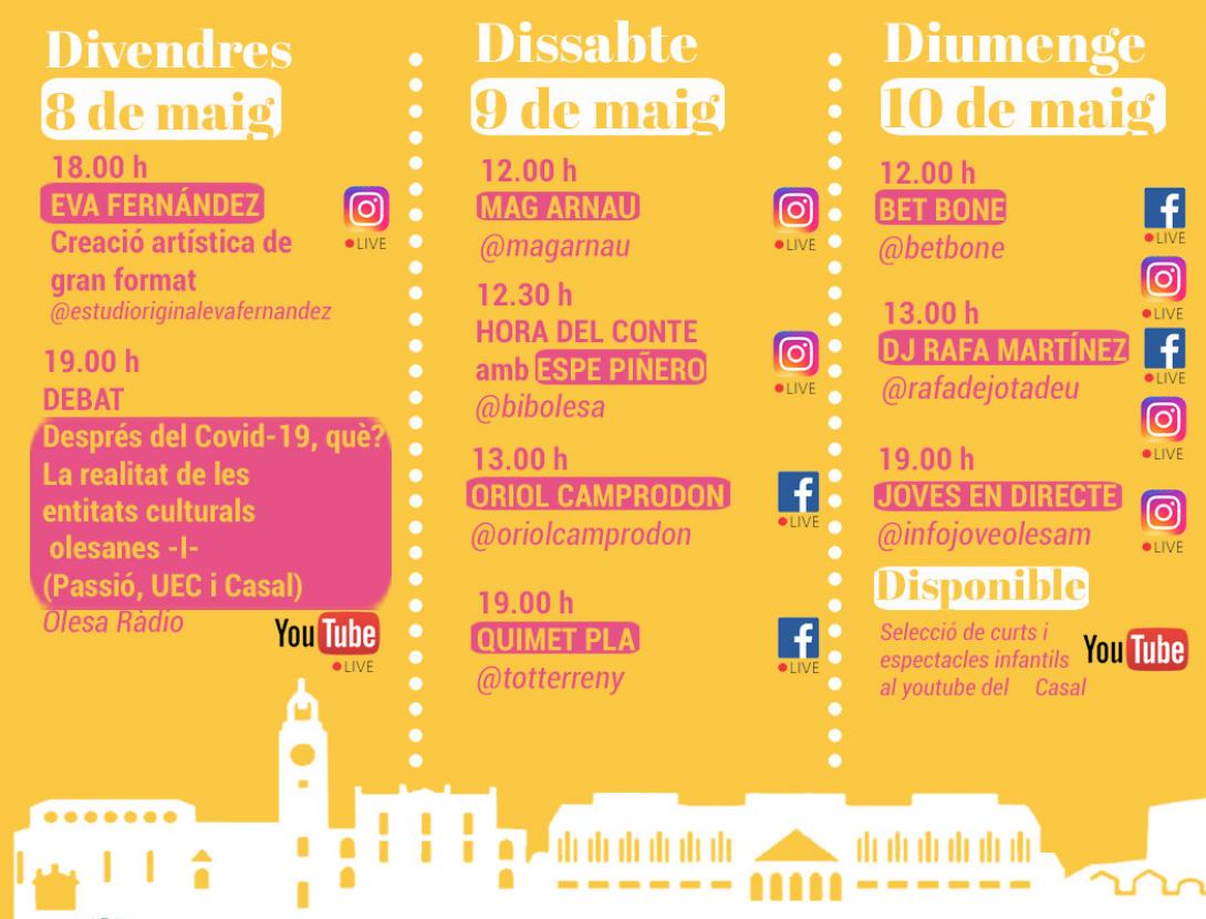 Cartell Olesa Cultura Confinada